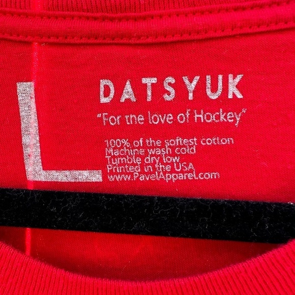 Pavel Datsyuk Detroit Red Wings #13 Short Sleeve Tee Sz L - Picture 3 of 6